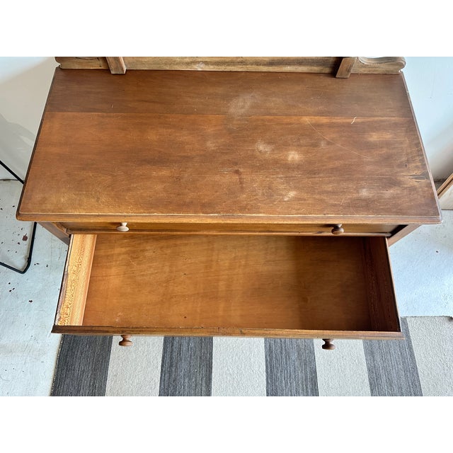 Early 20th Century Antique Wood Dresser With Mirror For Sale - Image 5 of 7