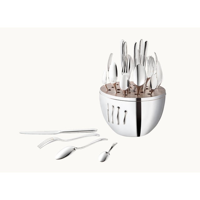Christofle Christofle Mood — Silver-Plated 24-Piece Flatware Set For Sale - Image 4 of 4