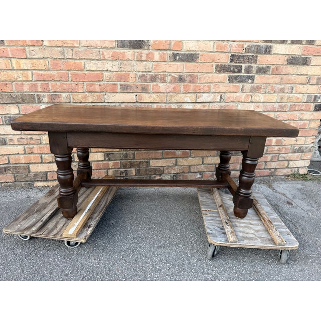 Brown Antique French Refectory Coffee Table For Sale - Image 8 of 14