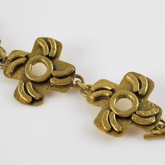 Metal Henry Perichon Gilded Bronze Link Bracelet For Sale - Image 7 of 8