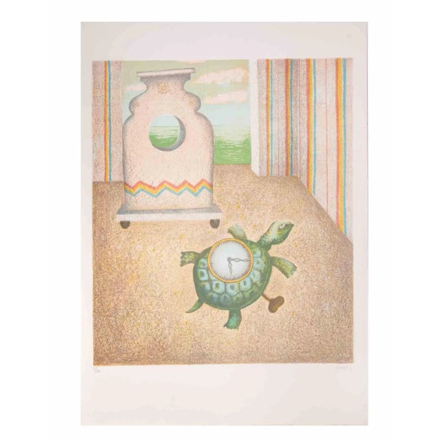 Lithograph hand colored realized by Enrico Benaglia. Edition of 100. Hand signed and numbered in pencil. This piece is...