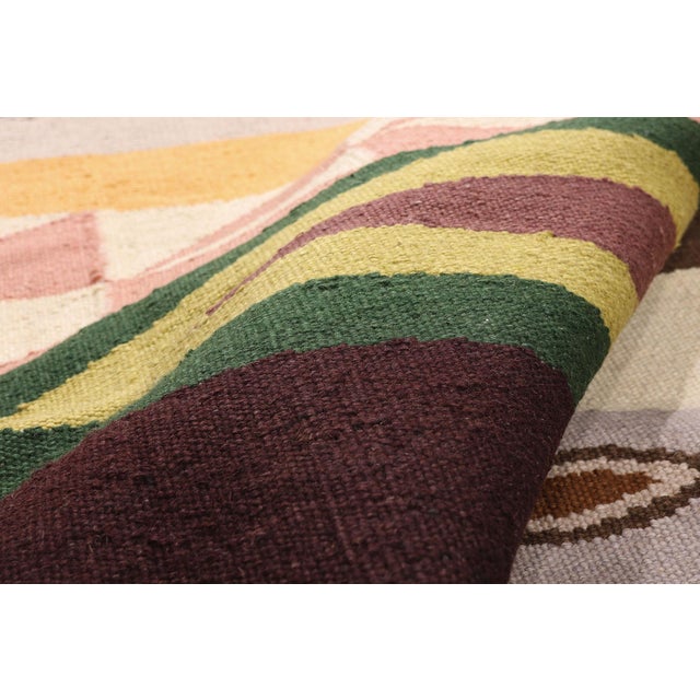 Contemporary Indian Kilim Rug, 10'02 X 14'02 For Sale In Dallas - Image 6 of 10