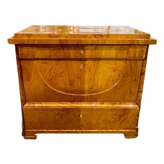 19th C. German Biedermeier Maple Commode For Sale