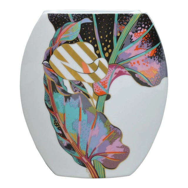 1980s Large Jan Van Der Vaart Porcelain Taurus Vase for Rosenthal Studio Line For Sale