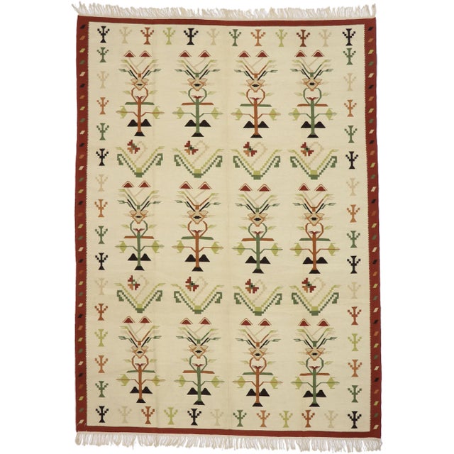 Vintage Romanian Kilim Rug - 08'09 X 12'00 For Sale - Image 9 of 9