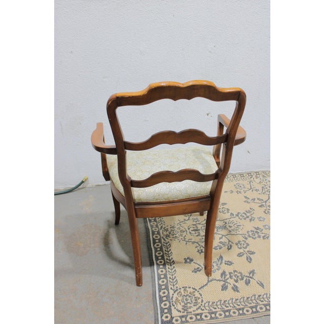 Set of 6 Vintage Cherry French Provincial Ladder Back Dining Chairs, 37” H For Sale - Image 16 of 18