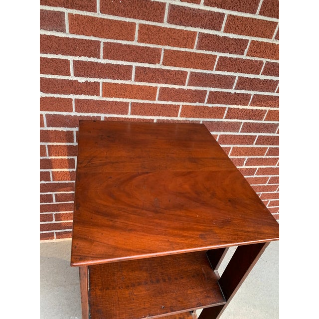 Brown Early 20th Century Victorian Revolving Bookcase Table For Sale - Image 8 of 10