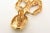 Metal Gold Plated Hammered Sculptural Clip on Dangle Earrings Pair Of, 1980's For Sale - Image 7 of 7