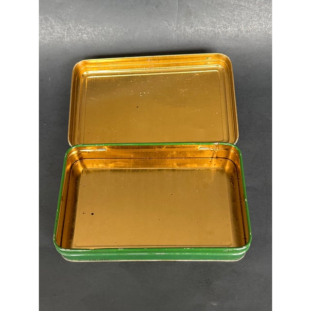 Metal Decorative Loft New York Antique Tin Box For Sale - Image 7 of 13