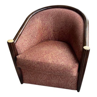 J. Robert Scott Art Deco Barrel Club Chair For Sale