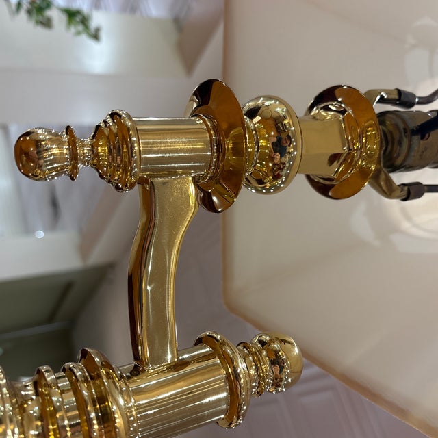 Late 20th Century Late 20th Century Rare Waterford Crystal & Brass Swing-Arm Column Lamp – Diamond Cut For Sale - Image 5 of 5