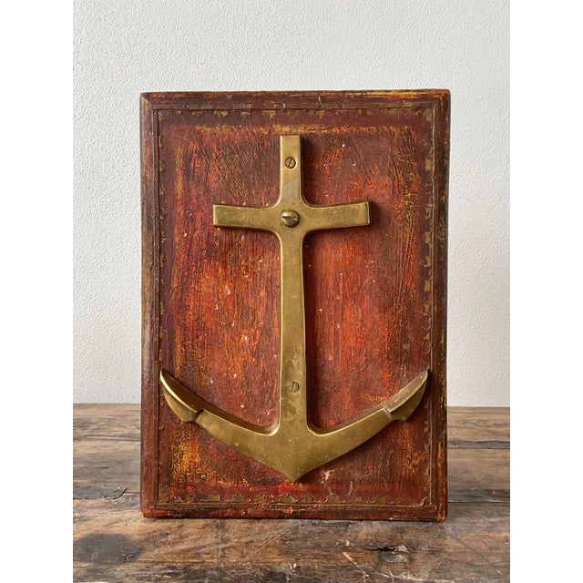 Vintage Patinated Brass Anchor Box For Sale - Image 10 of 12