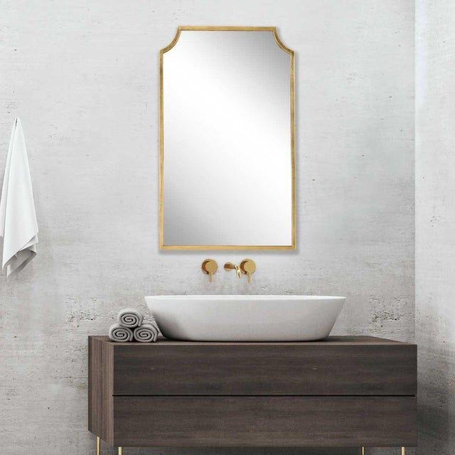 Glass Gold MetalGlam Frame Mirror For Sale - Image 7 of 7