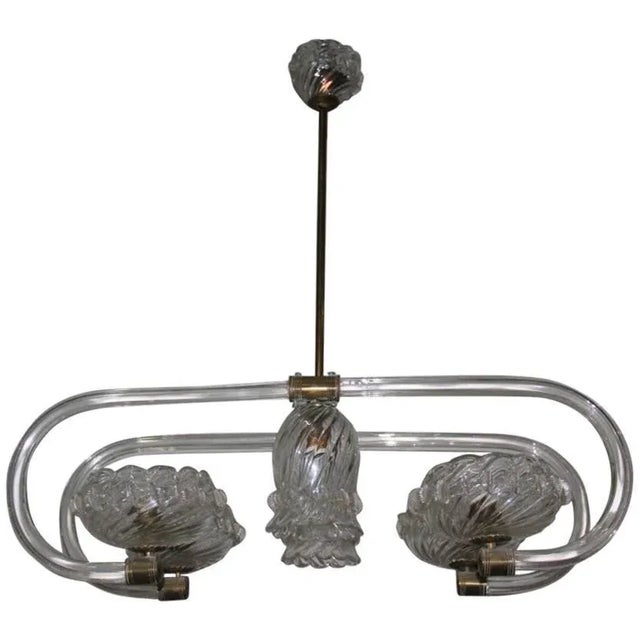 Murano Glass Chandelier from Barovier & Toso, 1940s For Sale - Image 11 of 11