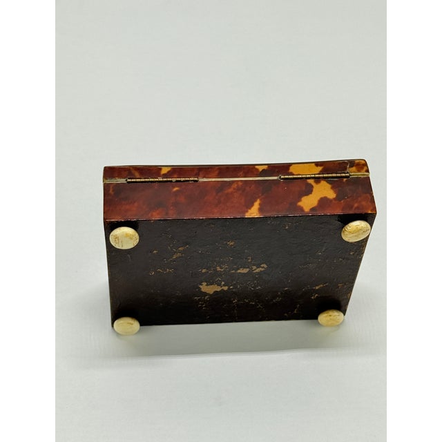 Wood Regency Tortoiseshell-Veneered Cigar or Jewelry Case With Domed Lid C. 1810 For Sale - Image 7 of 8