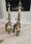 Metal 19th Century French Victorian Era Renaissance Revival Gilt Bronze Fireplace Andiron & Bar 3 Piece Set For Sale - Image 7 of 12