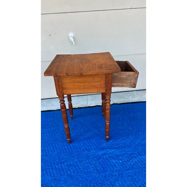 A Antique Sheraton Walnut One Drawer Stand, Pennsylvania, Circa 1820's For Sale - Image 9 of 12