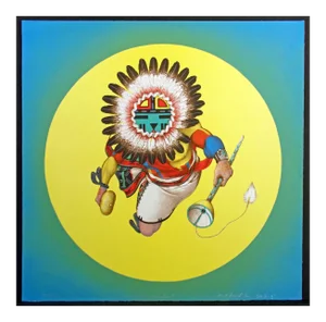 1983 "Our Father the Sun" Southwestern Pop Art Style Lithograph by Neil David Sr.