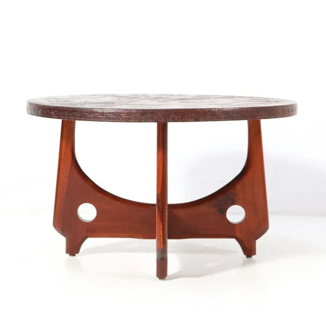 Angel I. Pazmino Mid-Century Modern Walnut Coffee Table by Angel Pazmino for Muebles De Estilo, 1960s For Sale - Image 4 of 8