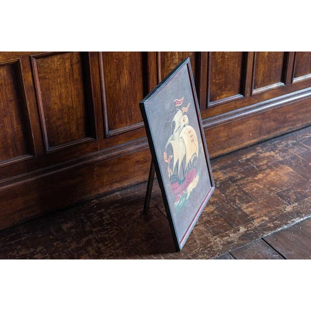 English Artist, Galleon Ship, 1910s, Oil on Board For Sale - Image 4 of 11