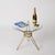 Marvelous round coffee or side table entirely crafted in solid brass and completed by a crystal glass top. This incredibly...