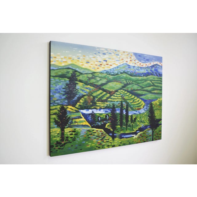 Landscape Painting on Canvas, 2000s For Sale - Image 3 of 8
