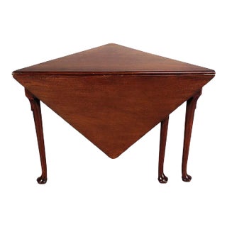 Antique Mahogany Handkerchief Table For Sale