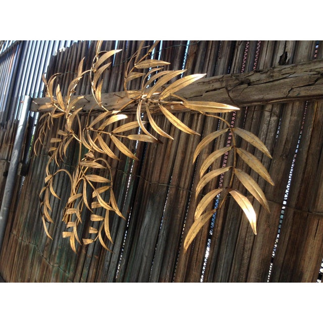 1960s Gold Leaf Metal Branch Wall Hanging Chairish