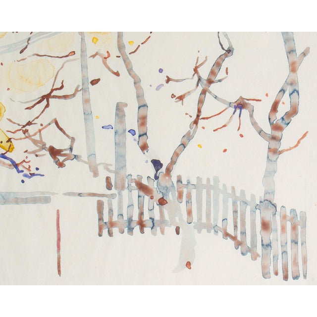 Contemporary Abstract Watercolor Painting by Walter Sorge For Sale - Image 3 of 7