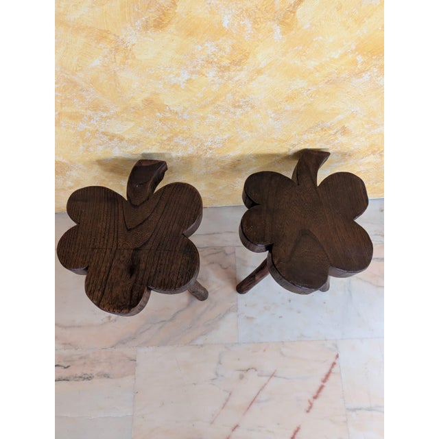 Vintage Clover Stools, 1950s, Set of 2 For Sale - Image 10 of 11