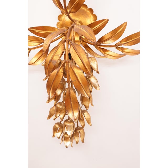 Hollywood Regency Pioggia Doro Wall Lamp attributed to Hans Kögl, 1960s For Sale - Image 10 of 14