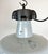 Mid-Century Modern Industrial Grey Enamel Factory Lamp with Cast Iron Top, 1960s For Sale - Image 3 of 14
