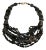 Vintage Gerda Lynggaard for Monies Necklace Black Ebony & Wood Dyed Horn For Sale