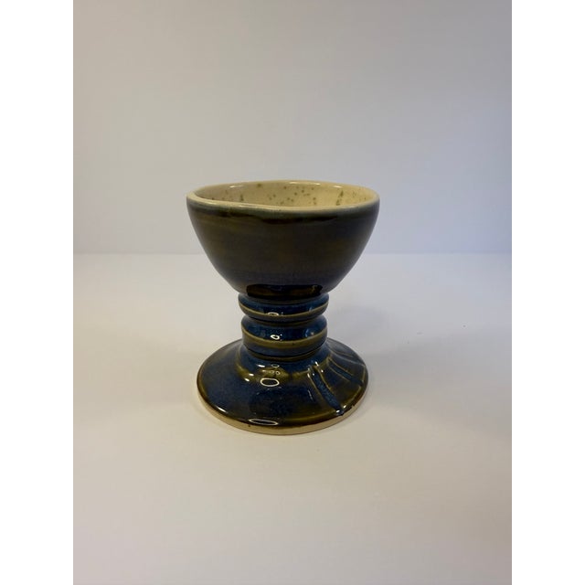 Set of 2 Studio Pottery Goblets For Sale - Image 4 of 13