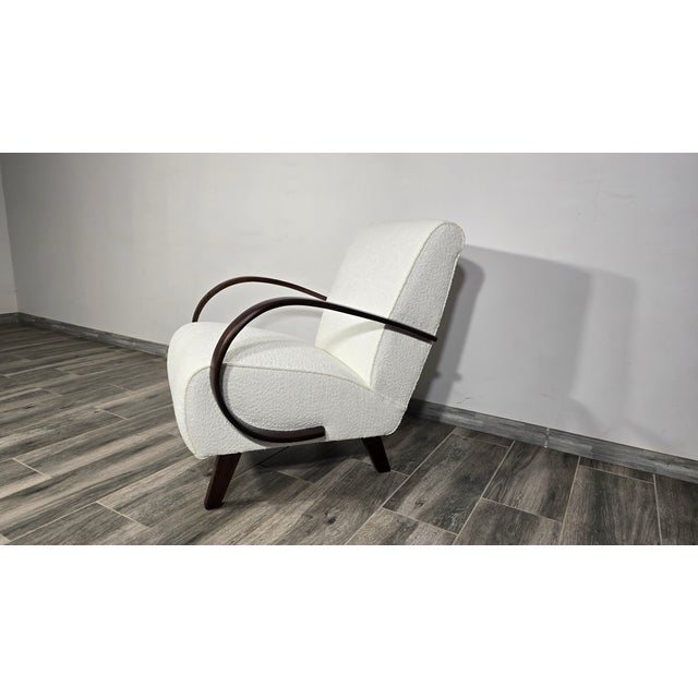 Art Deco Lounge Chair by Jindrich Halabala, 1940s For Sale - Image 4 of 9