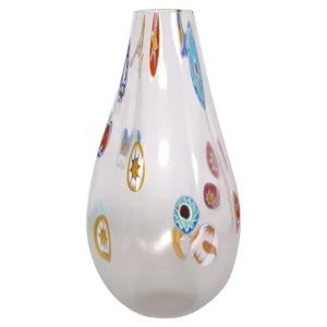 Italian Venetian Blown Murano Glass Vase with Murrine by Gino Cenedese, 1950s