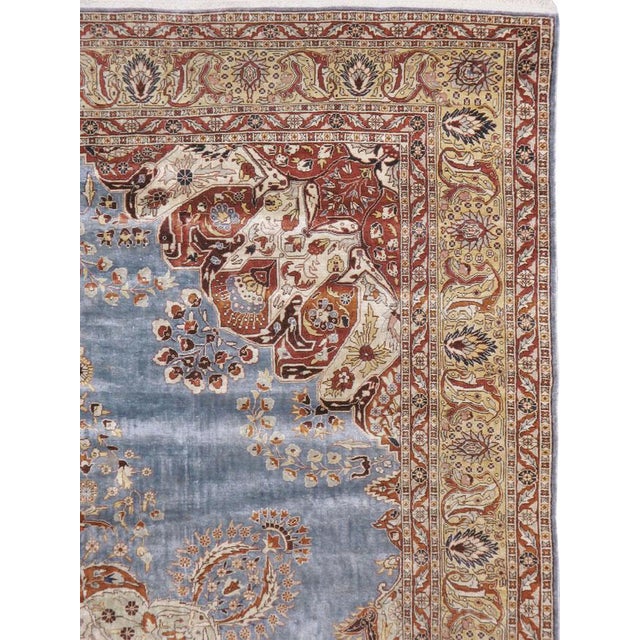 Traditional Galerie Shabab Collection Mid-20th Century Turkish Silk Herekeh Rug For Sale - Image 3 of 10