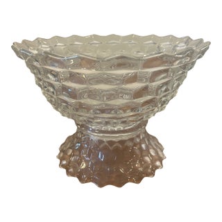 Mid 20th Century Fostoria American Pattern Clear Glass Punch Bowl For Sale