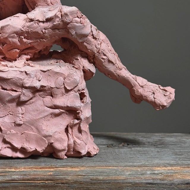Vintage Neo-Expressionist/Brutalist Male Figurative Clay Sculpture For Sale - Image 9 of 11