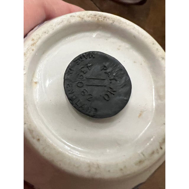 1980s 1980s Vintage Blue Ironstone Salt & Pepper Shakers- Set of 2 For Sale - Image 5 of 5