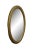 Vintage 20th century oval wall mirror with a rounded, gold painted wood frame. Dimensions: 14.75" x 1" x 20.5" / Mirror -...
