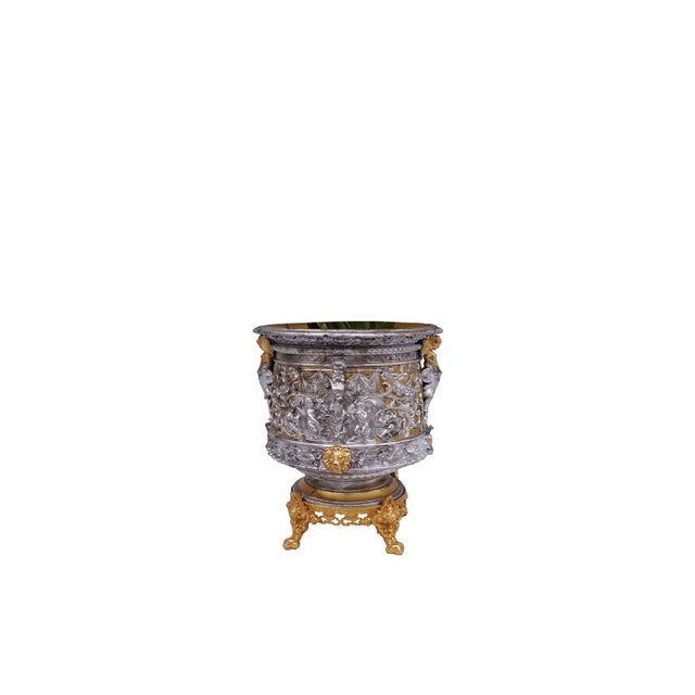 19th Century Terracotta and Bilt Bronze Planter For Sale - Image 3 of 3