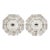 Pair of Vintage 2 In. Octagon Clear Glass Drawer Cabinet Knobs For Sale