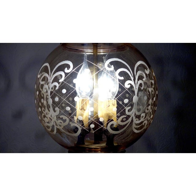 Messing Glass Pendant, 1950s For Sale - Image 12 of 15