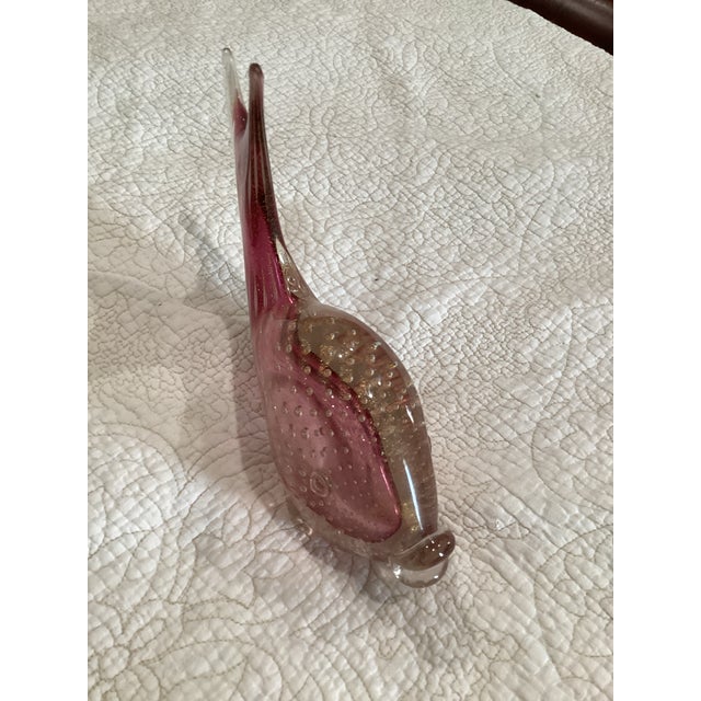 Flavio Poli Flavio Poli Designed Fish Made by Archimedean Seguso . Murano Art Glass Ruby/Gold Color With Gold Leaf Inclusions Plus Bullicante Bibles. For Sale - Image 4 of 8