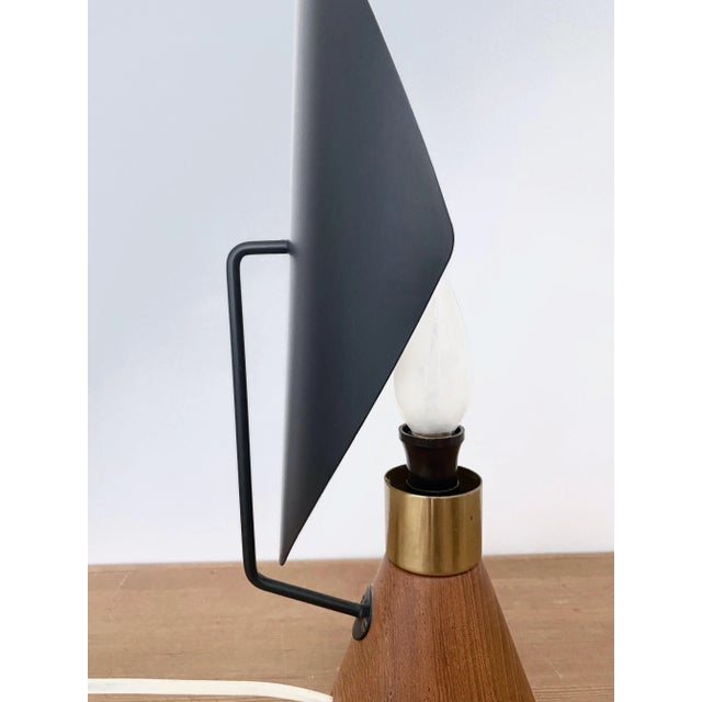 Wood 1950s Table Lamp by Svend Aage Holm-Sørensen for Asea For Sale - Image 7 of 11
