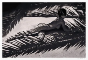 Signed Original "Basking in Shadow" Contemporary Figurative Nude Woman Photograph by Aaron Knight