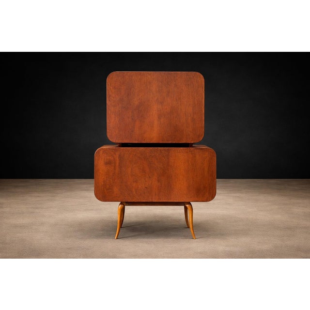 Mid-Century Modern Mid-Century Bar Cabinet in Brazilian Rosewood With Mirrored & Glass Interior, Brazil, 1960s For Sale - Image 3 of 15