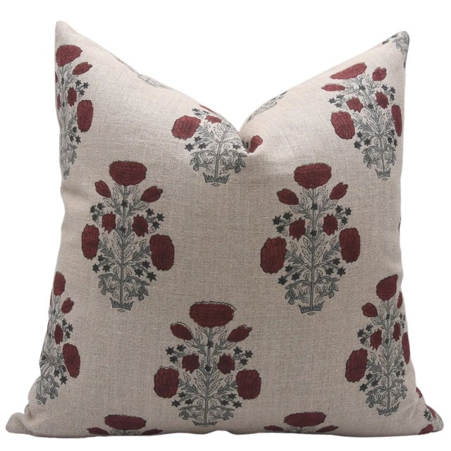Enhance your home with the timeless elegance of Swadesh Hand Block Print Thick Linen pillow covers. Expertly crafted using...