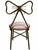 Modern Hollywood Modern Style Bow Back Gold Metal Pink Velvet Vanity Chair For Sale - Image 3 of 4